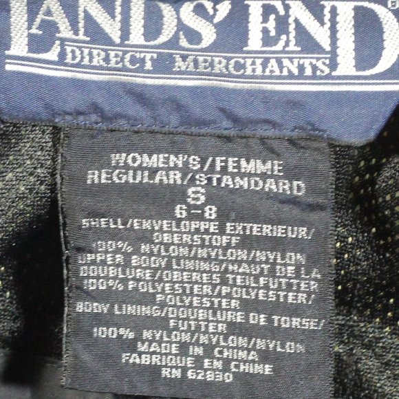 Lands' End Women's Size S Navy Rain Jacket - Picture 4 of 6